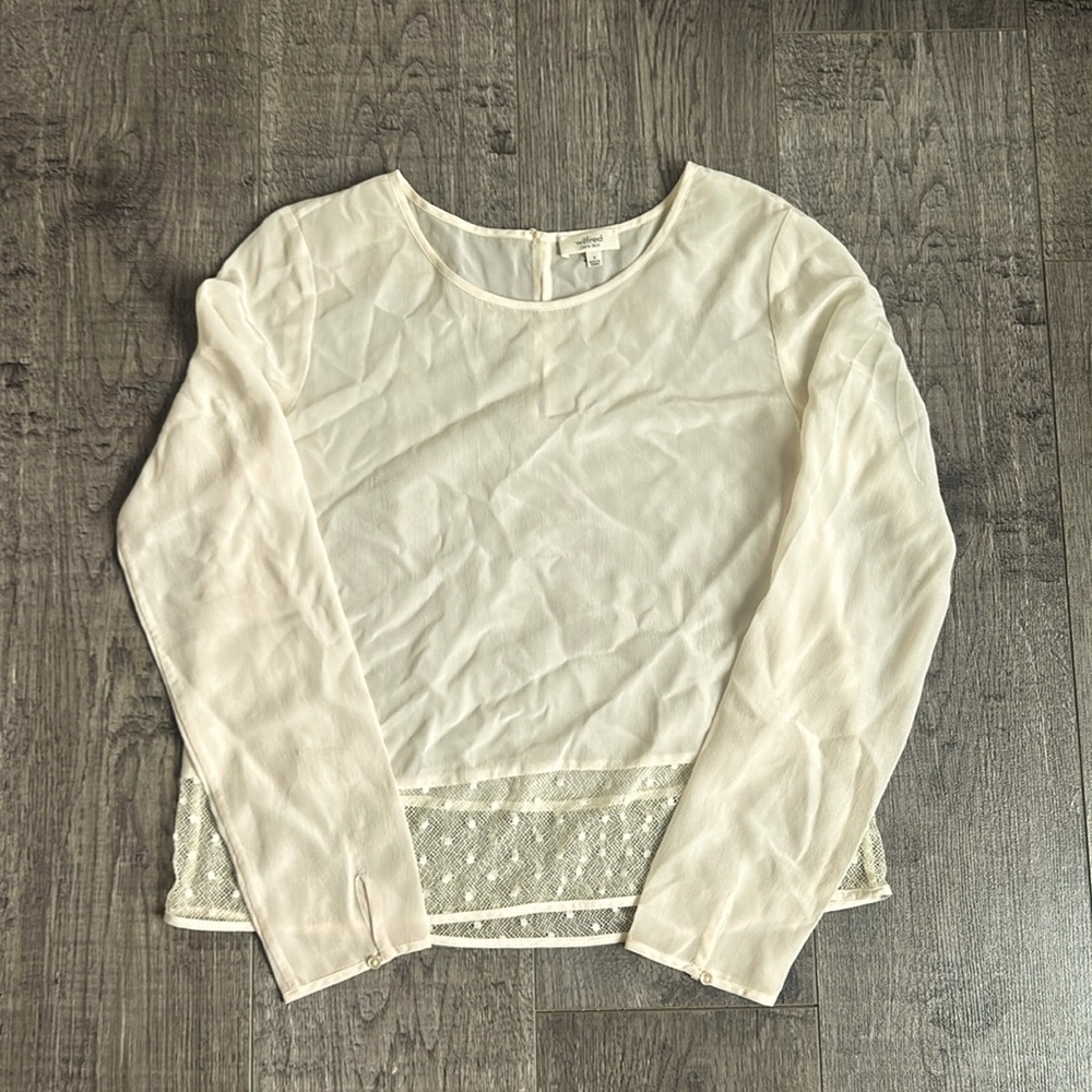 Wilfred Silk Lace Blouse